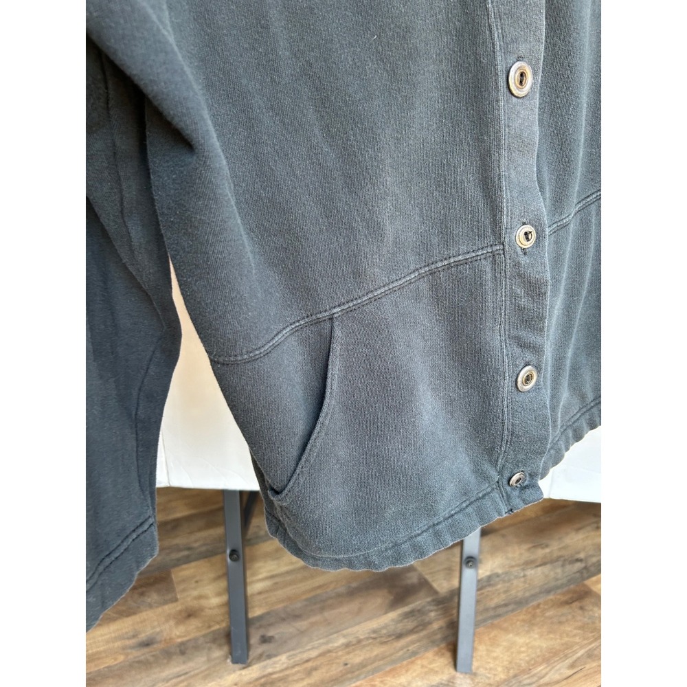Bobbie Brooks Fleece Cardigan Women XL Black Excellent Button Front Pockets - Picture 8 of 8